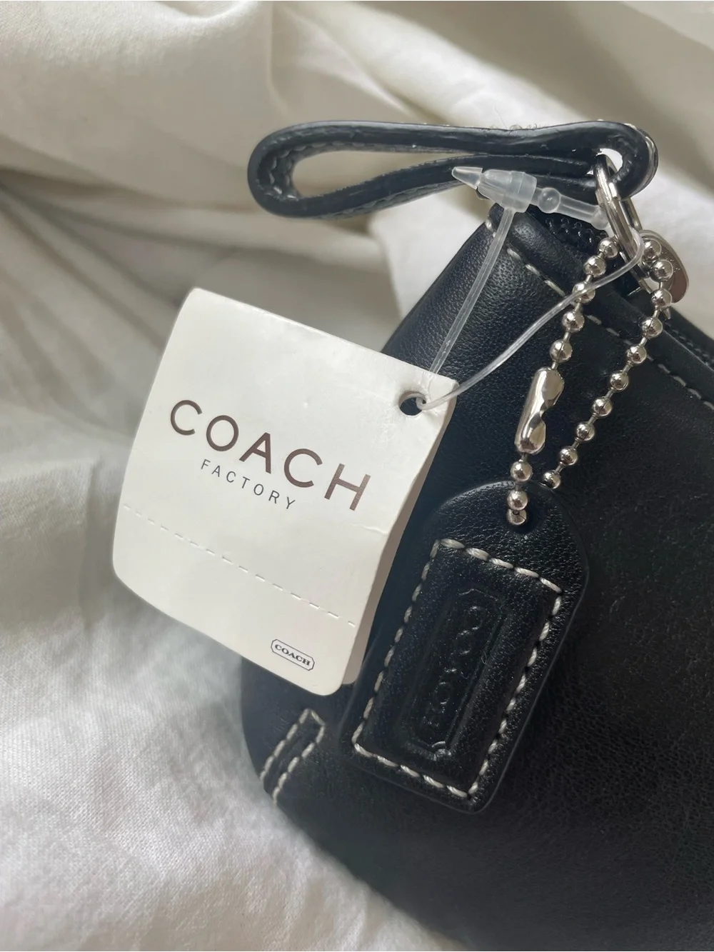 Vintage Y2K Coach Leatherware Black Leather Pouch
